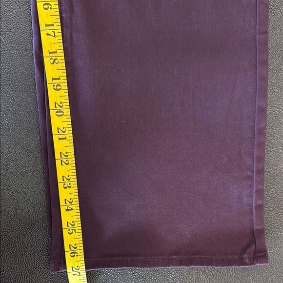NYDJ Purple/Burgundy Flate Jeans Stretch Denim size 10 - Picture 5 of 8